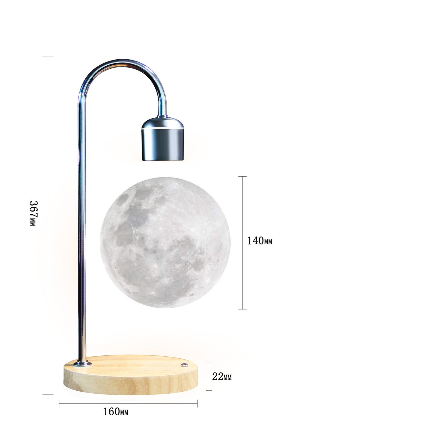 Magnetic Levitation Moon Light 3D