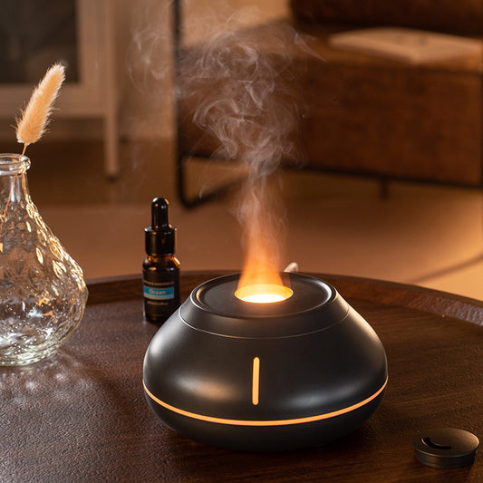 Colorful Simulation Flame Aroma Diffuser Desktop Creativity Humidifier