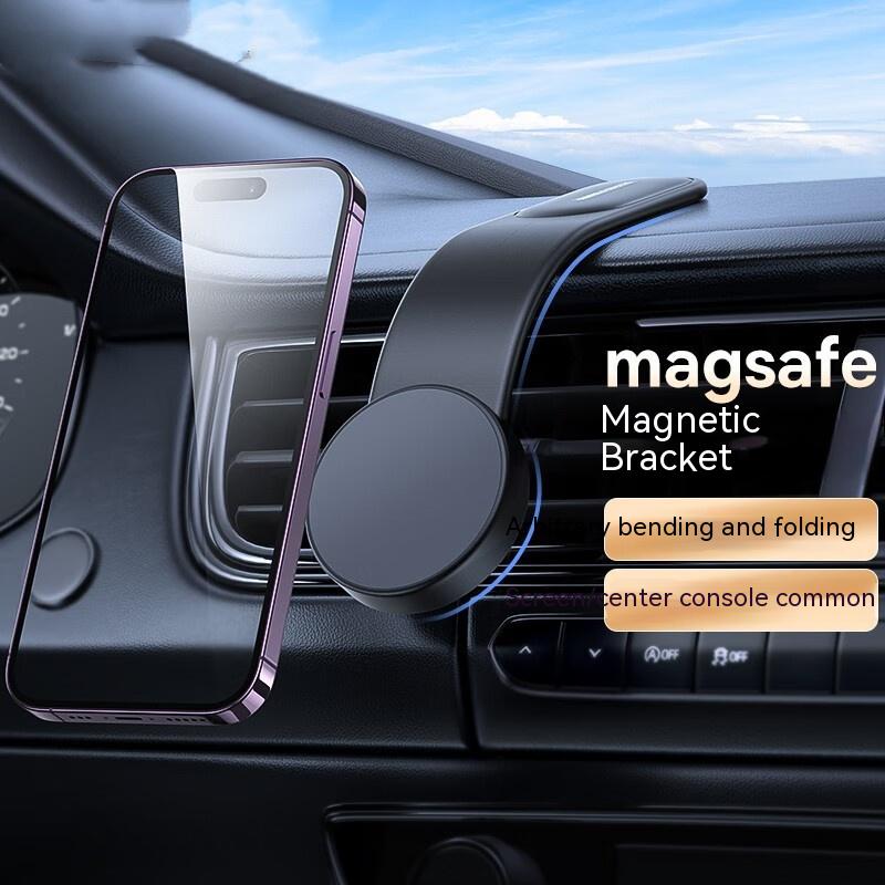 Magnetic Bendable Car Mobile Phone Holder Wireless Charger 15W Mount Compatible With Phone