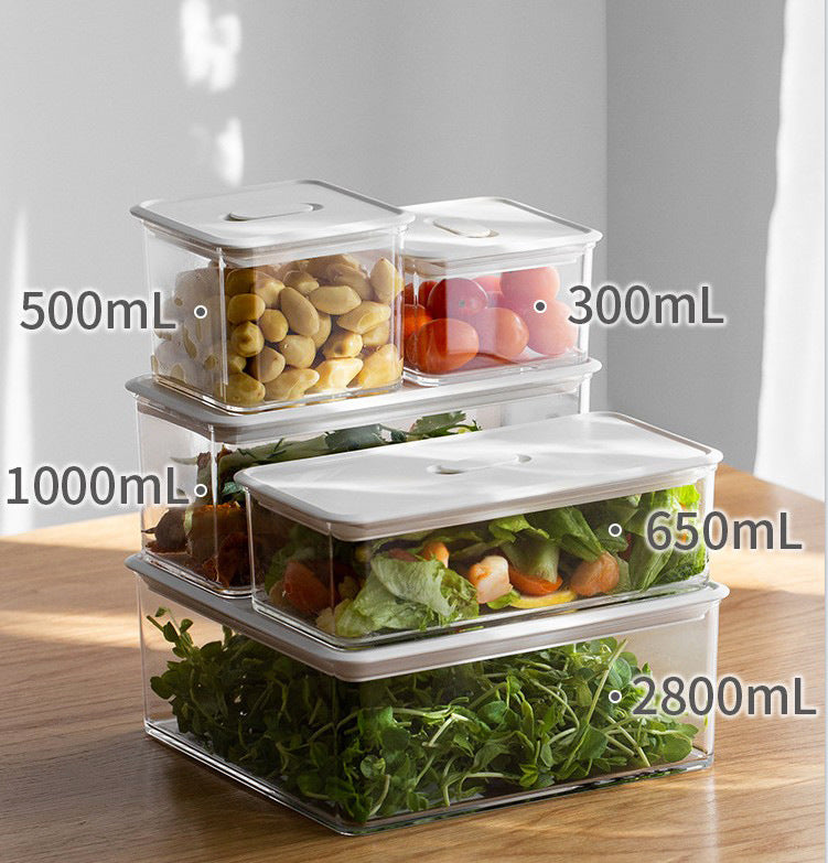 Refrigerator Fruit And Vegetable Fresh-keeping Box Kitchen Stackable Transparent Storage Box