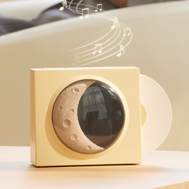 Moon Clock Bluetooth Speaker Vinyl Nostalgic Feelings High Volume