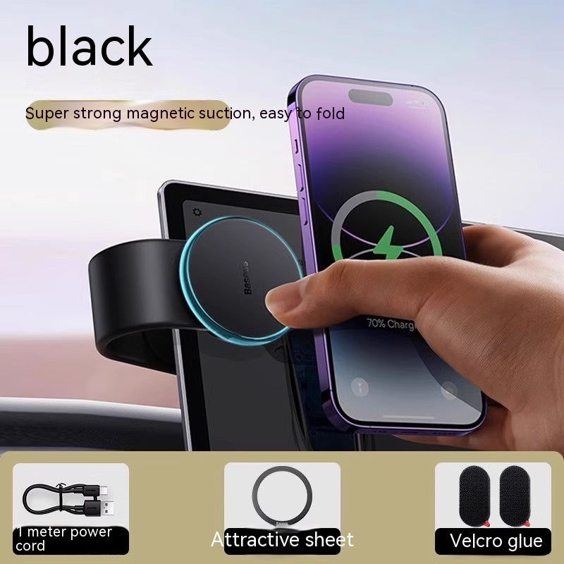 Magnetic Bendable Car Mobile Phone Holder Wireless Charger 15W Mount Compatible With Phone